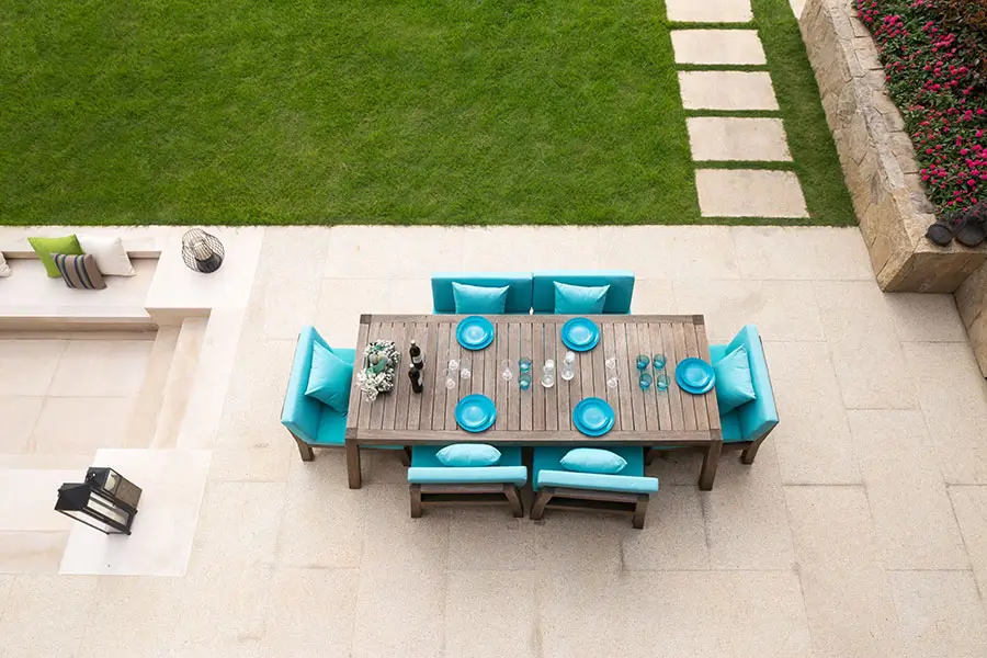 Patio installation completed