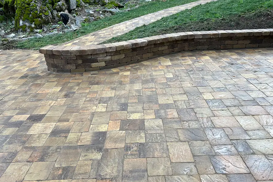 Outdoor paver installation project