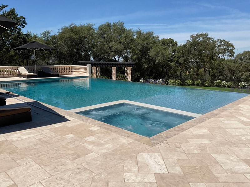 Luxury backyard swimming pool