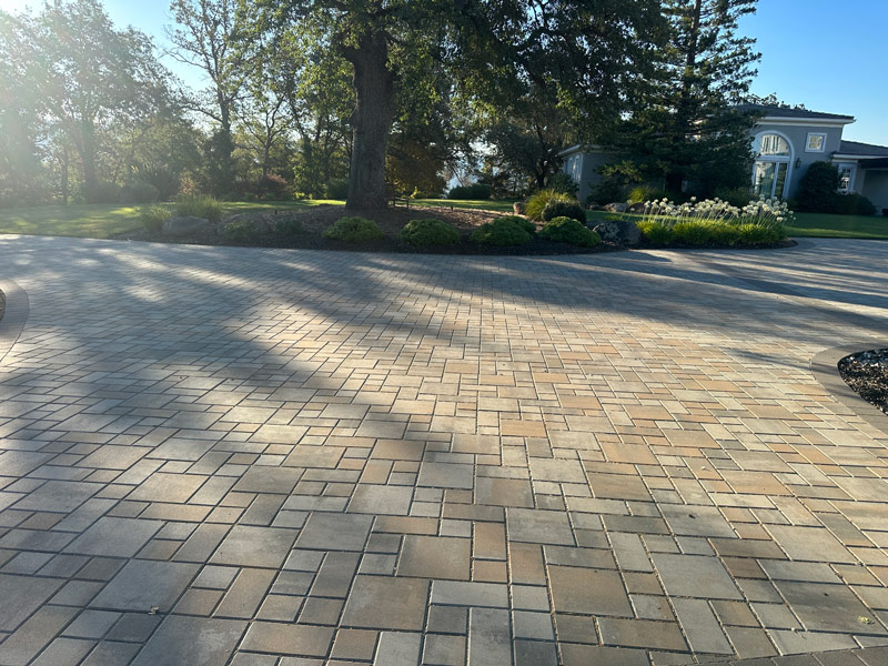 Finished paver installation project